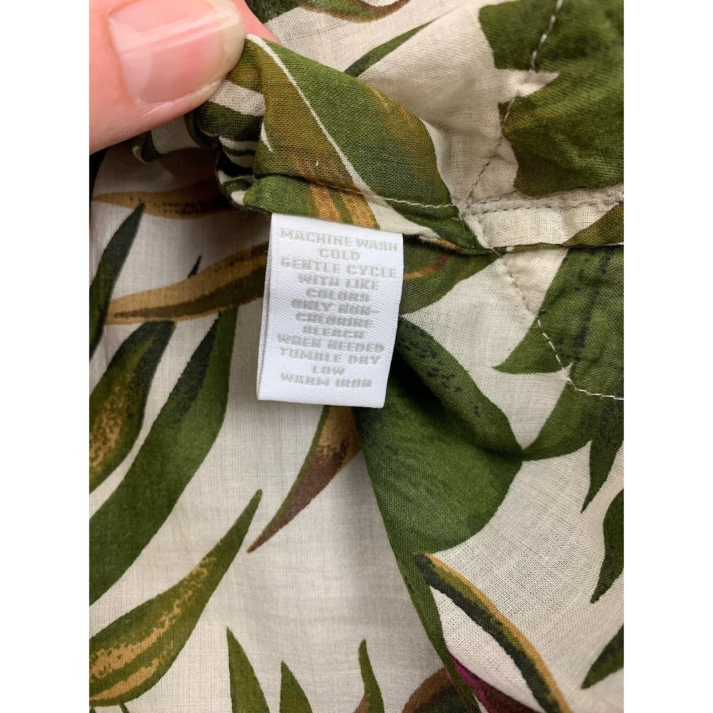 Charter Club Women Shirt 16 Floral Tropical Old Money Preppy Travel Resort Beach - Picture 5 of 8